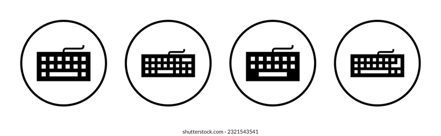 Keyboard icon set illustration. keyboard sign and symbol