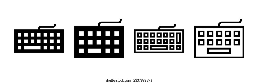 Keyboard icon set illustration. keyboard sign and symbol
