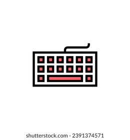 Ilustración del conjunto de iconos del teclado. signo de teclado y símbolo