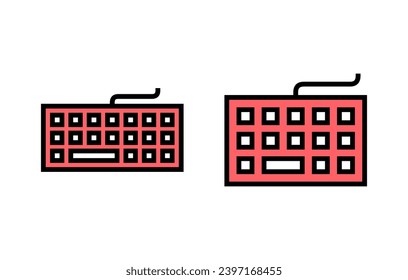 Keyboard icon set illustration. keyboard sign and symbol