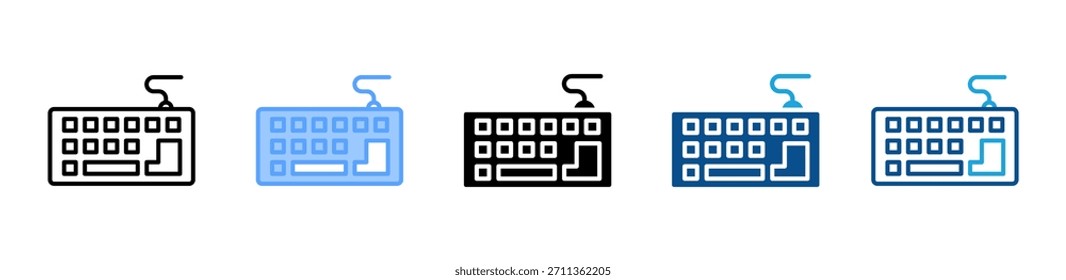 Conjunto de iconos de teclado colección de estilos múltiples