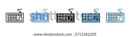Keyboard icon set multiple style collection