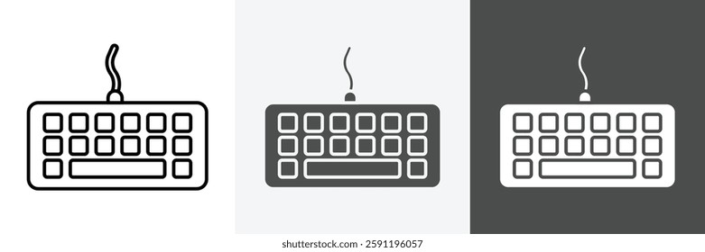 keyboard Icon set vector art