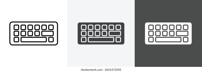 Keyboard icon set vector art