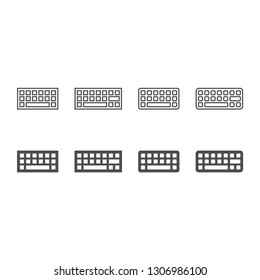 Keyboard icon set . Vector . EPS 10