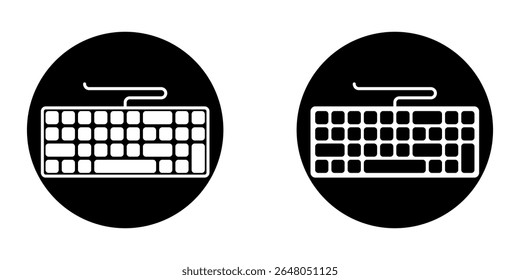 Keyboard icon set. Vector illustration.