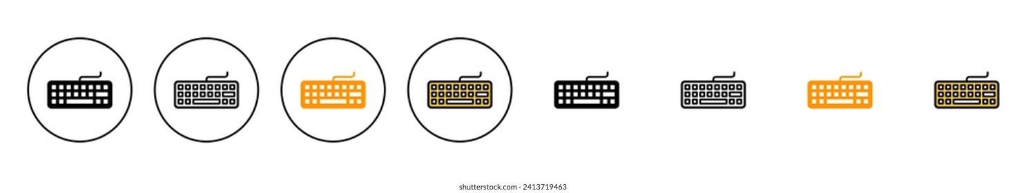 Keyboard icon set vector. keyboard sign and symbol