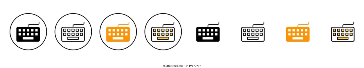Keyboard icon set vector. keyboard sign and symbol