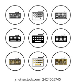 TastatursymbolSet-Vektor. Tastaturzeichen und -symbol
