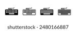 Keyboard icon set. keyboard vector symbol