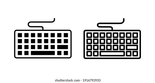 Keyboard Icon Set. Keyboard Vector Symbol