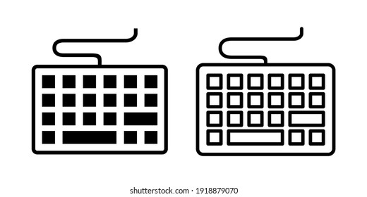 Keyboard icon set. keyboard vector symbol