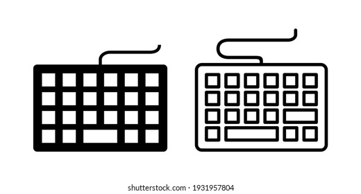 Keyboard icon set. keyboard vector symbol