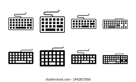 Keyboard icon set. keyboard vector symbol