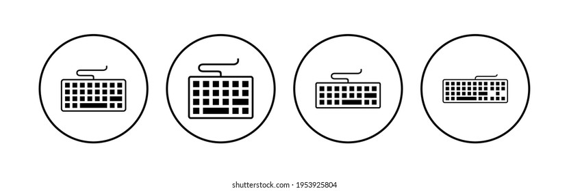 Juego de iconos de teclado. símbolo vector de teclado