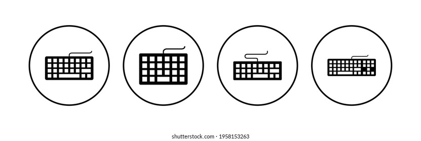 Juego de iconos de teclado. símbolo vector de teclado