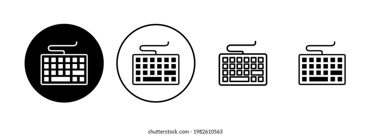 Juego de iconos de teclado. símbolo vector de teclado