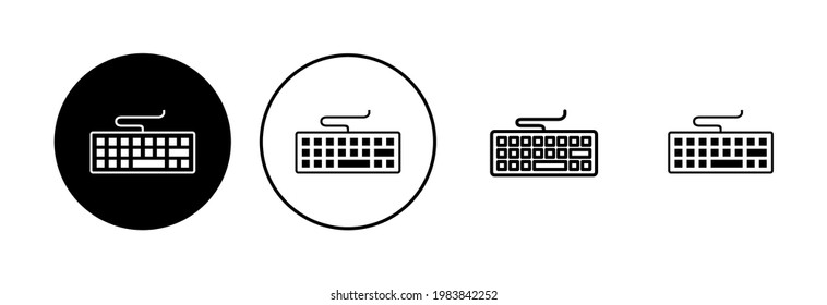 Symbolsatz der Tastatur. Tastaturvektorsymbol