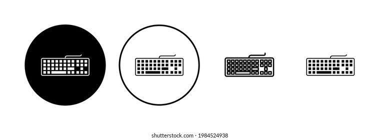 Keyboard icon set. keyboard vector symbol