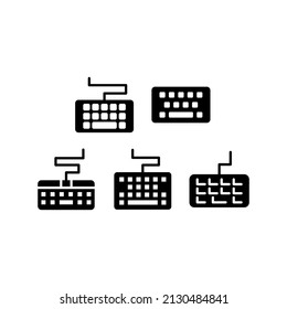 Icono de teclado Juego de símbolos de vector Ilustración de diseño