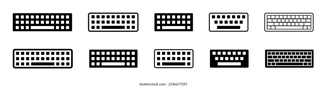 Keyboard icon set. keyboard vector symbol