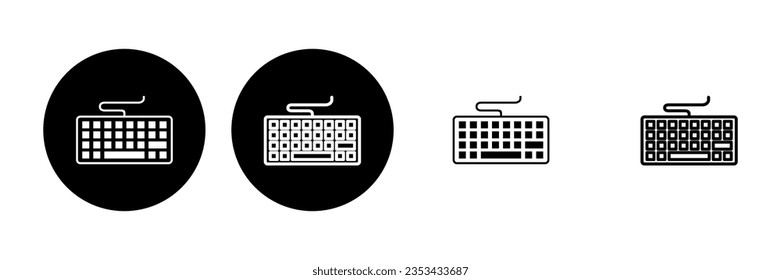 Keyboard icon set. keyboard vector symbol
