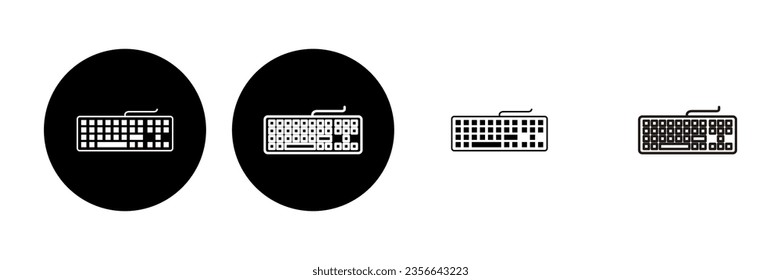 Juego de iconos de teclado. símbolo vector de teclado