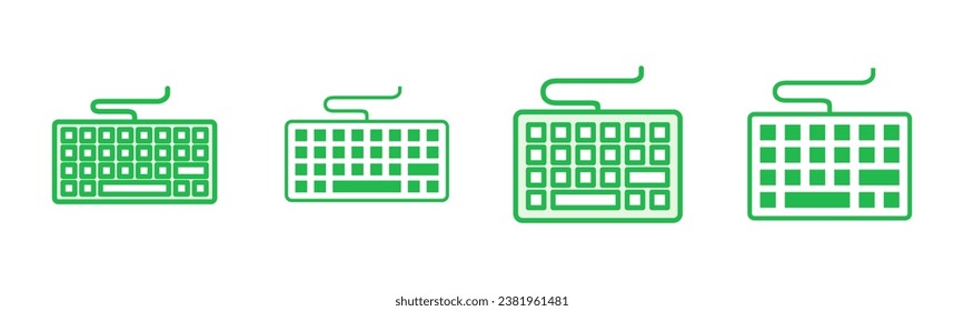 Juego de iconos de teclado. símbolo vector de teclado