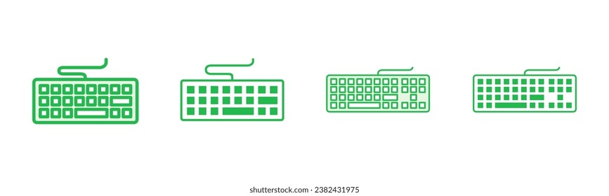 Keyboard icon set. keyboard vector symbol