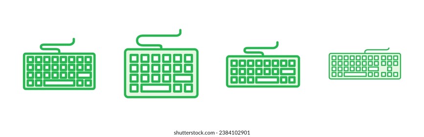 Juego de iconos de teclado. símbolo vector de teclado