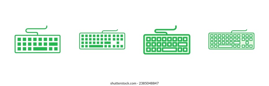 Keyboard icon set. keyboard vector symbol