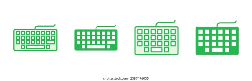 Symbolsatz der Tastatur. Tastaturvektorsymbol