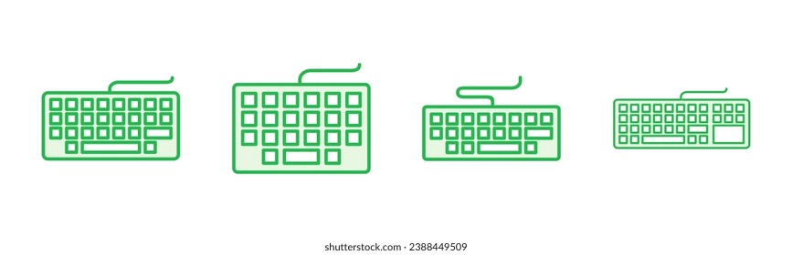 Juego de iconos de teclado. símbolo vector de teclado