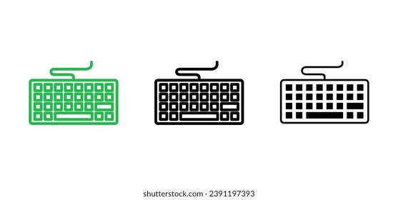 Juego de iconos de teclado. símbolo vector de teclado