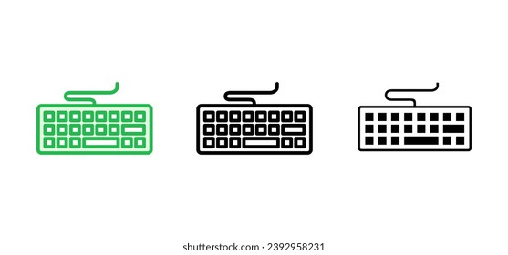 Keyboard icon set. keyboard vector symbol