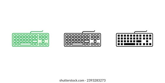 Keyboard icon set. keyboard vector symbol