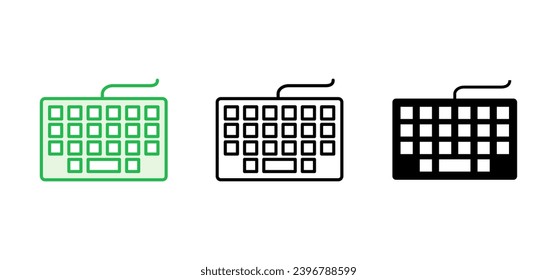 Keyboard icon set. keyboard vector symbol