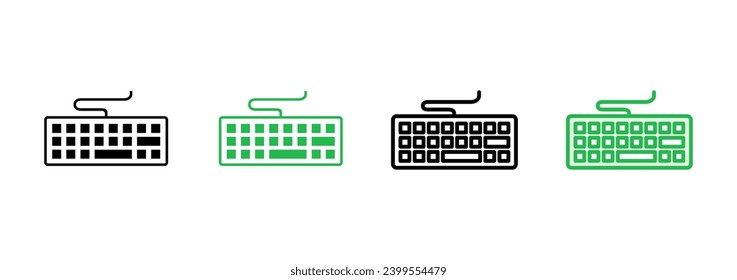 Keyboard icon set. keyboard vector symbol