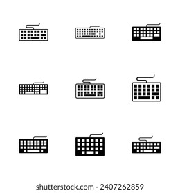 Keyboard icon set. keyboard vector symbol