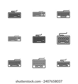 Keyboard icon set. keyboard vector symbol