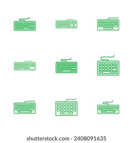 Keyboard icon set. keyboard vector symbol