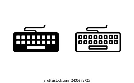 Conjunto de iconos de teclado. símbolo vectorial de teclado