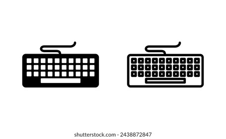 Tastatur-Symbolsatz. Tastatur-Vektorsymbol