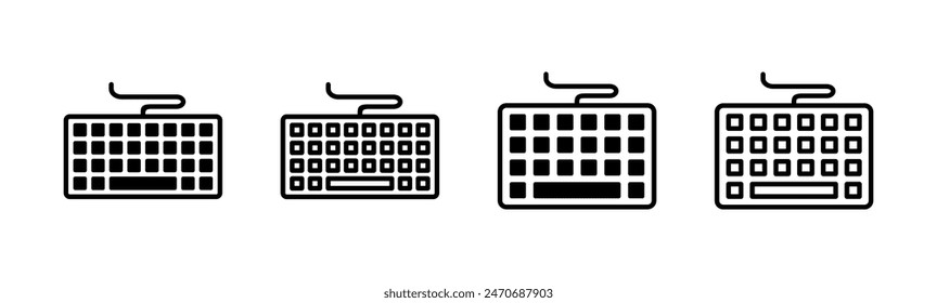 Keyboard icon set. keyboard vector symbol