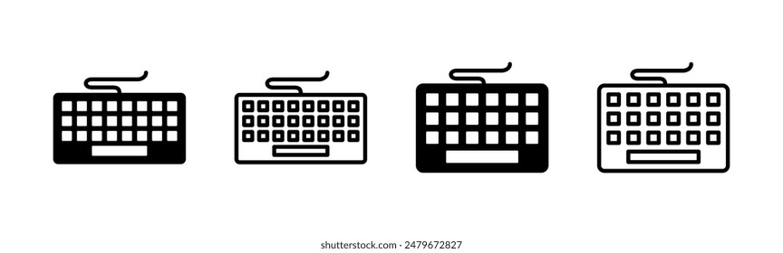 Keyboard icon set. keyboard vector symbol
