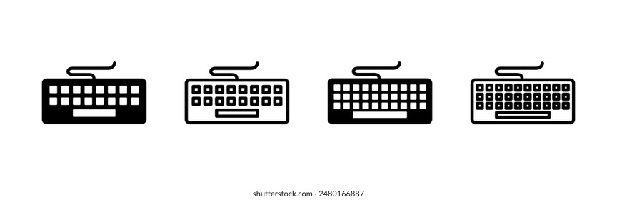 Keyboard icon set. keyboard vector symbol