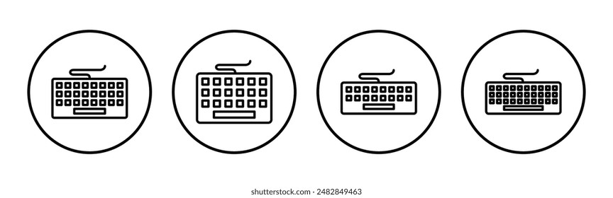 Keyboard icon set. keyboard vector symbol