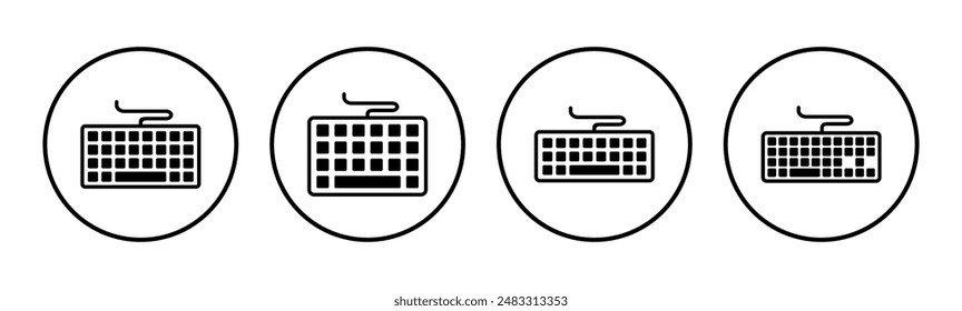 Tastatur-Symbolsatz. Vektorgrafik-Tastatursymbol