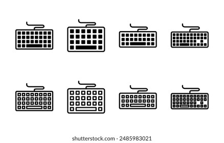 Conjunto de iconos de teclado. símbolo de Vector de teclado