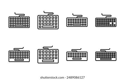 Keyboard icon set. keyboard vector symbol
